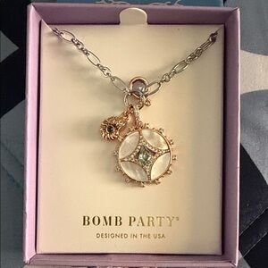 Bomb Party Gold and Silver Pendant Necklace